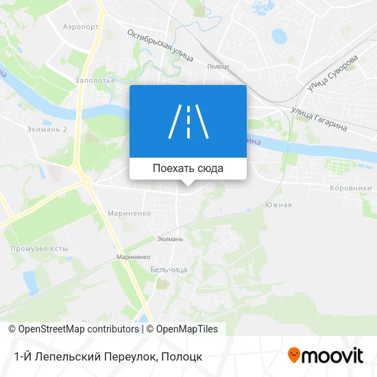 Карта 1-Й Лепельский Переулок