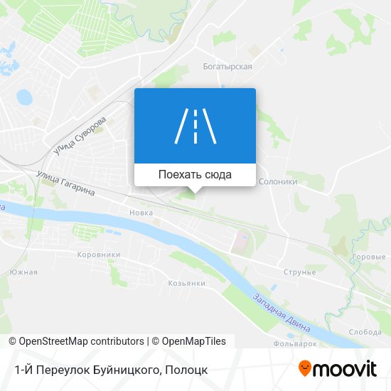 Карта 1-Й Переулок Буйницкого