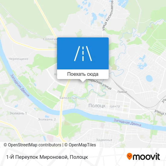 Карта 1-Й Переулок Мироновой