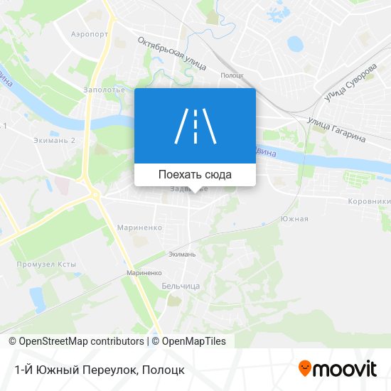 Карта 1-Й Южный Переулок
