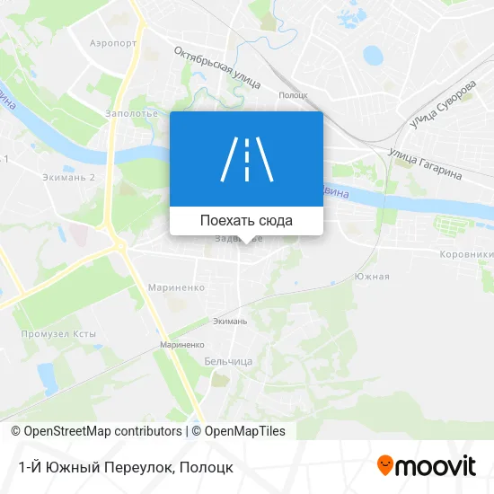 Карта 1-Й Южный Переулок