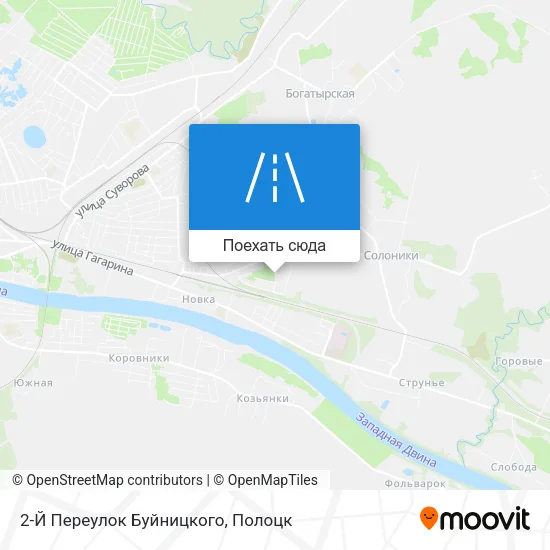 Карта 2-Й Переулок Буйницкого