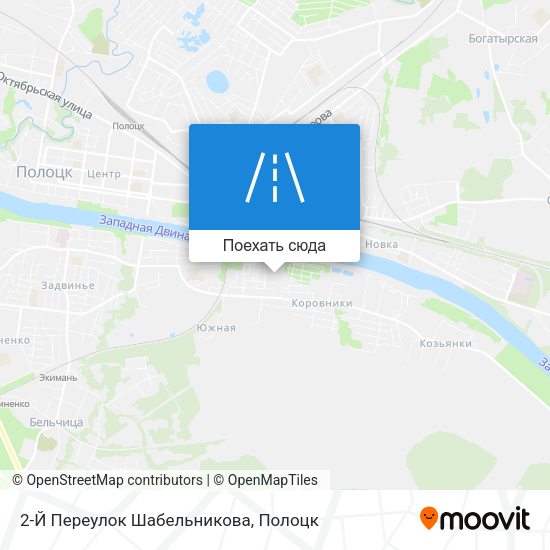 Карта 2-Й Переулок Шабельникова