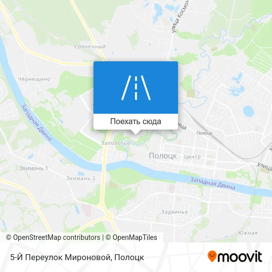Карта 5-Й Переулок Мироновой