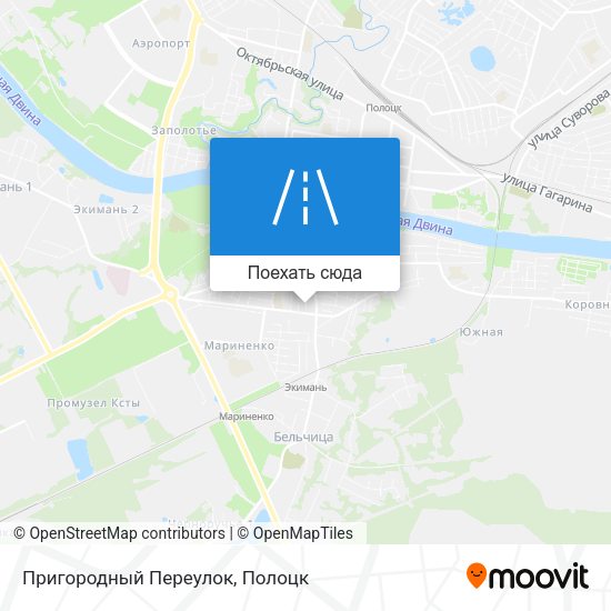 Карта Пригородный Переулок