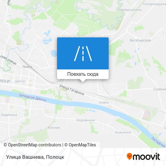 Карта Улица Вашнева