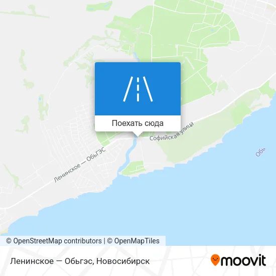 Карта Ленинское — Обьгэс