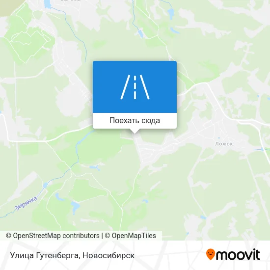 Карта Улица Гутенберга