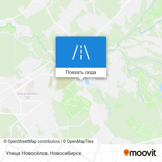 Карта Улица Новосёлов