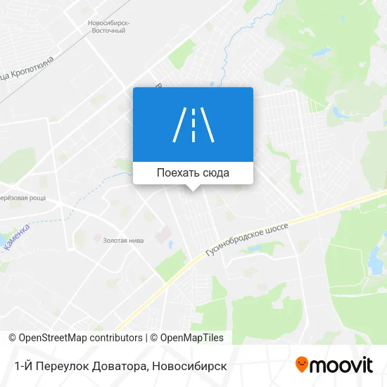 Карта 1-Й Переулок Доватора