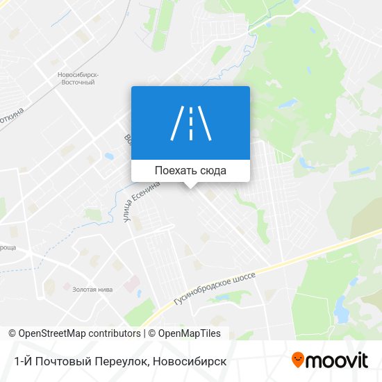 Карта 1-Й Почтовый Переулок