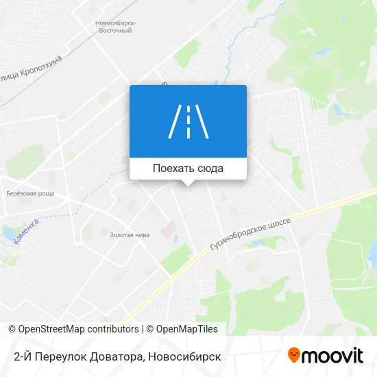 Карта 2-Й Переулок Доватора