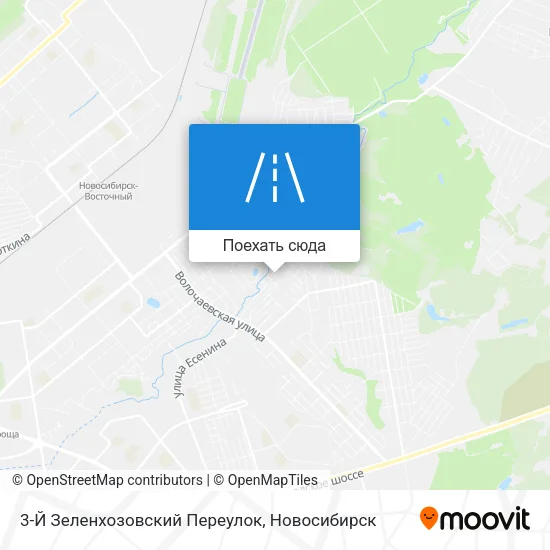 Карта 3-Й Зеленхозовский Переулок