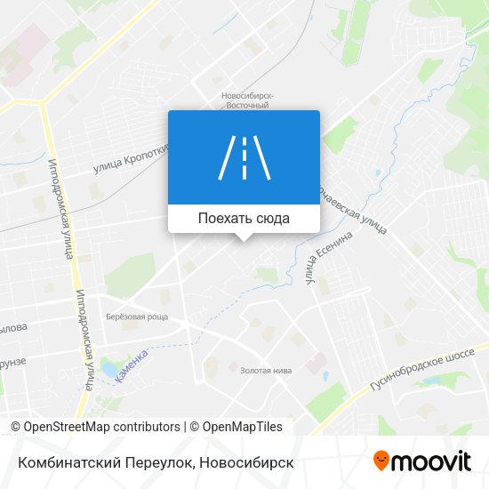 Карта Комбинатский Переулок