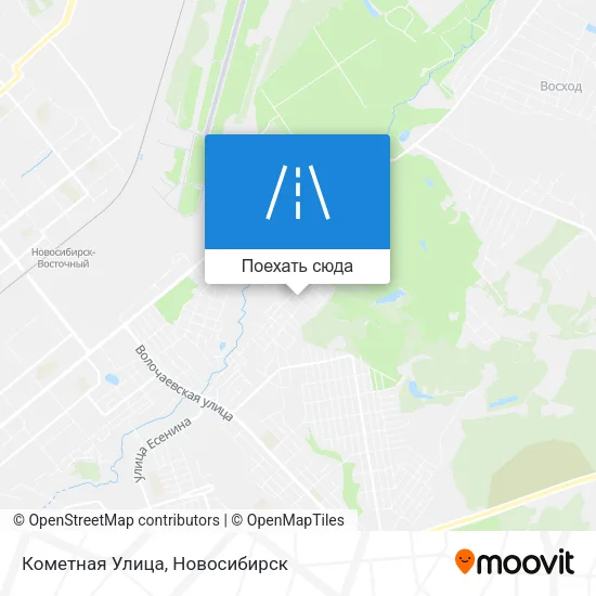 Карта Кометная Улица