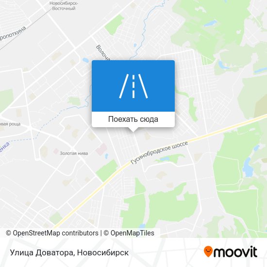 Карта Улица Доватора