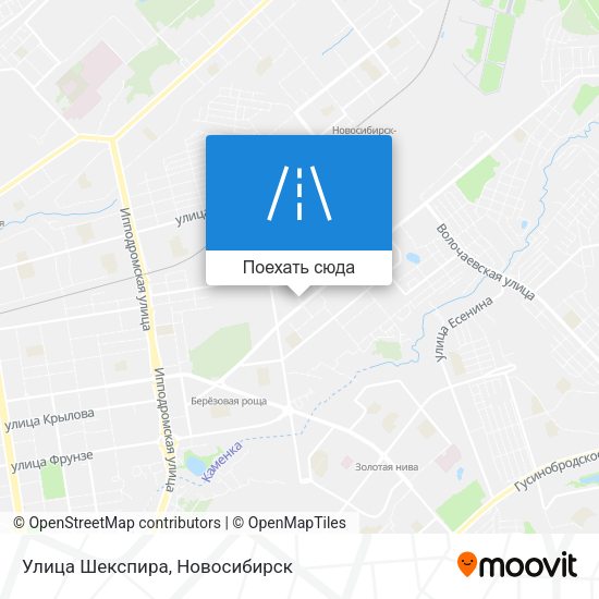 Карта Улица Шекспира