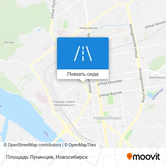 Карта Площадь Лунинцев