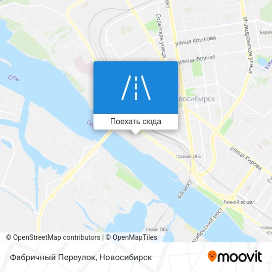 Карта Фабричный Переулок
