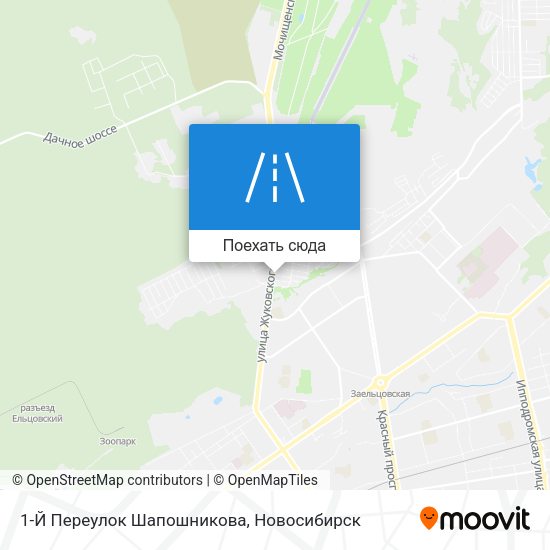 Карта 1-Й Переулок Шапошникова
