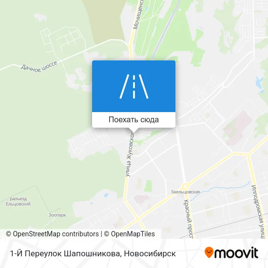 Карта 1-Й Переулок Шапошникова