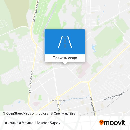 Карта Анодная Улица