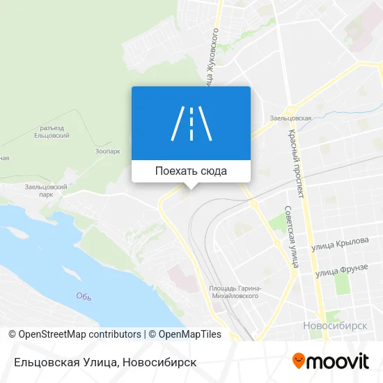 Карта Ельцовская Улица