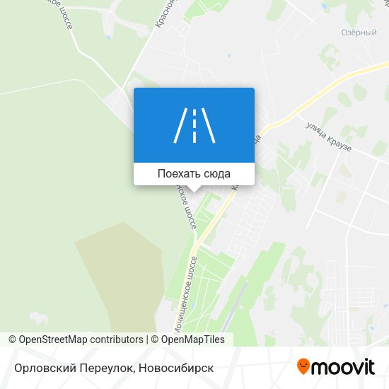 Карта Орловский Переулок