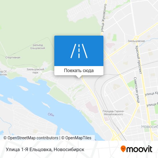 Карта Улица 1-Я Ельцовка