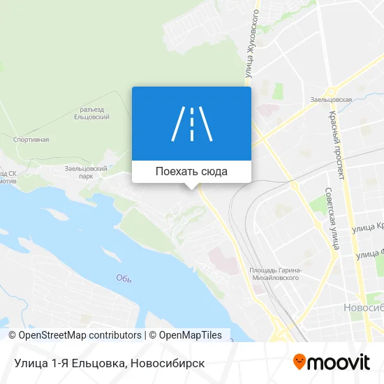 Карта Улица 1-Я Ельцовка