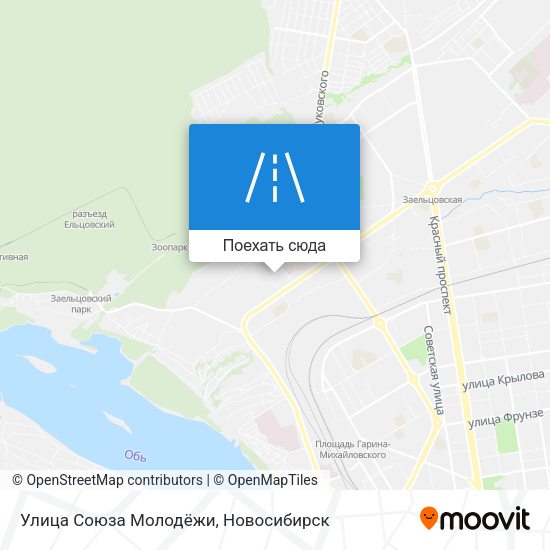 Карта Улица Союза Молодёжи