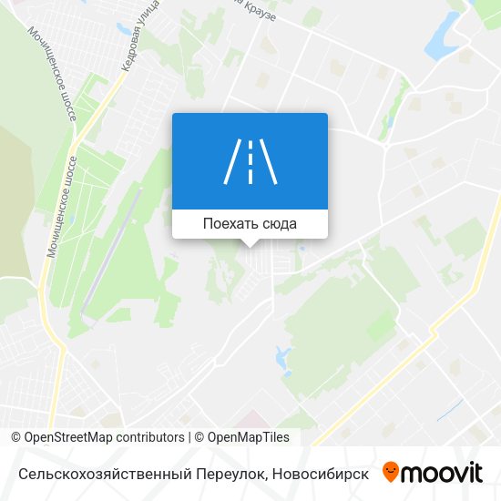 Карта Сельскохозяйственный Переулок