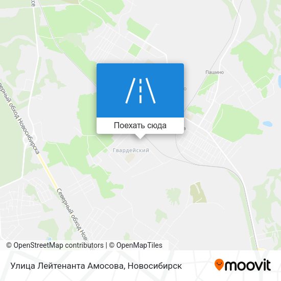 Карта Улица Лейтенанта Амосова