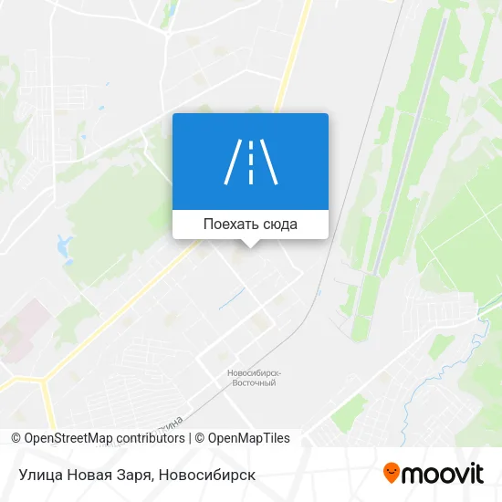 Карта Улица Новая Заря