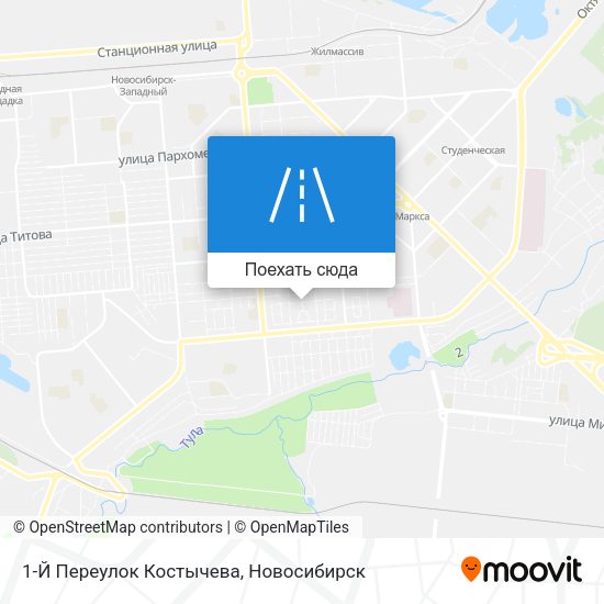 Карта 1-Й Переулок Костычева