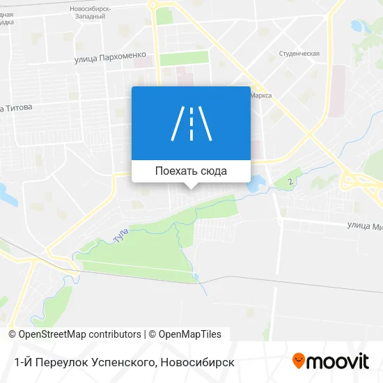 Карта 1-Й Переулок Успенского