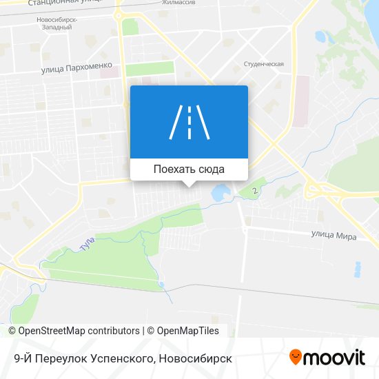 Карта 9-Й Переулок Успенского