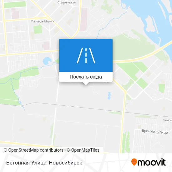 Карта Бетонная Улица