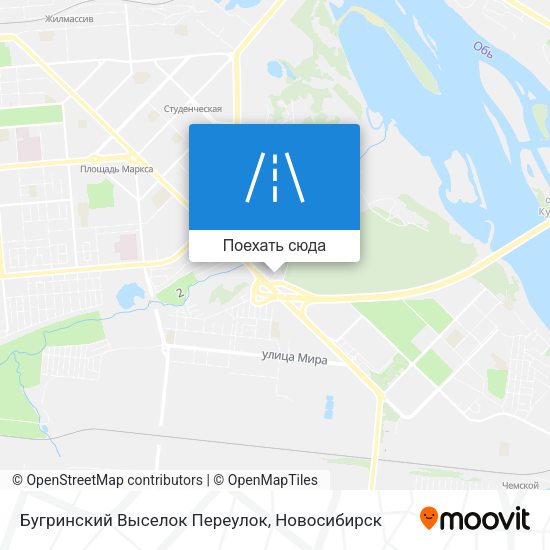 Карта Бугринский Выселок Переулок