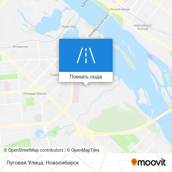 Карта Луговая Улица