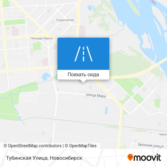 Карта Тубинская Улица