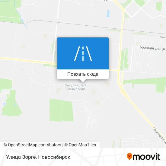 Карта Улица Зорге