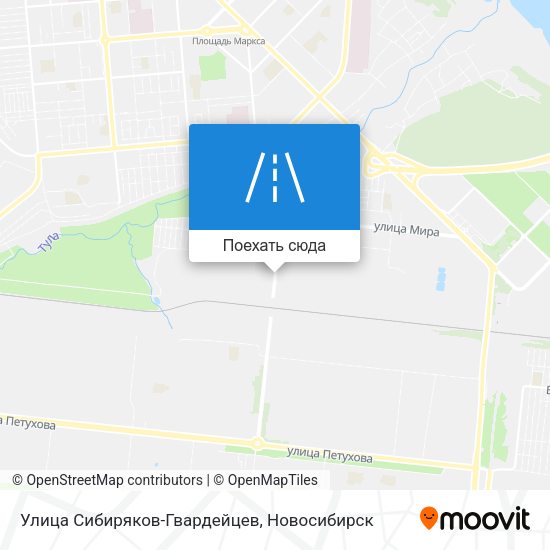 Карта Улица Сибиряков-Гвардейцев