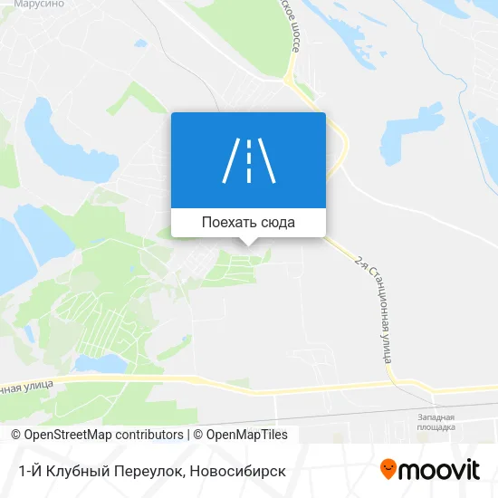 Карта 1-Й Клубный Переулок