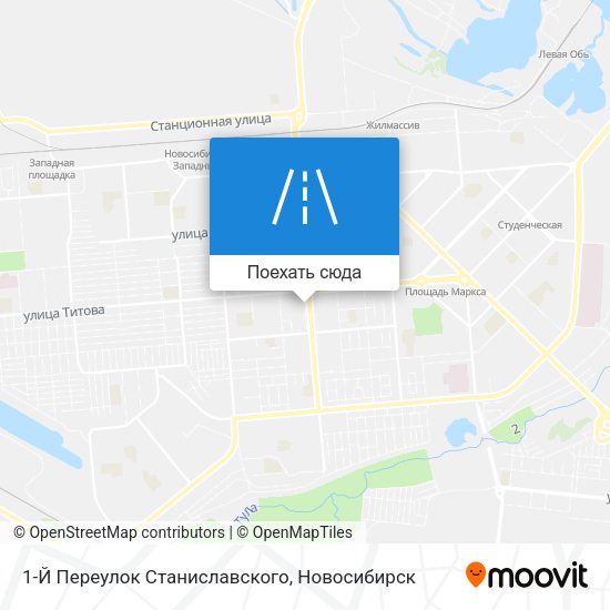 Карта 1-Й Переулок Станиславского