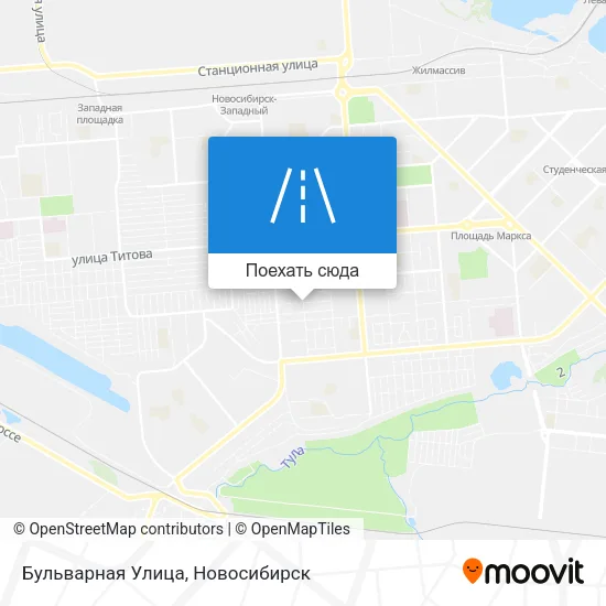 Карта Бульварная Улица