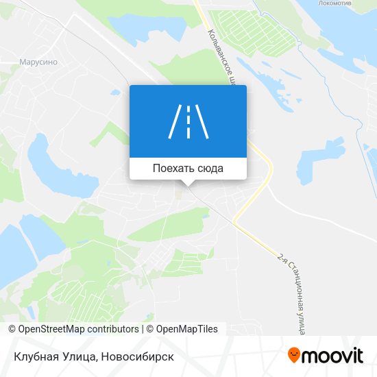 Карта Клубная Улица