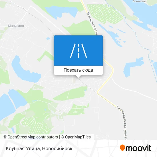 Карта Клубная Улица