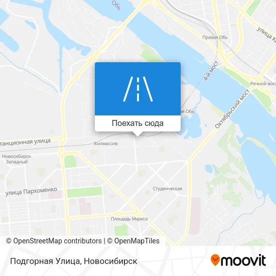 Карта Подгорная Улица
