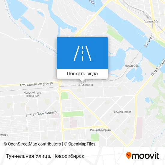 Карта Туннельная Улица